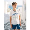 LCW Kids Beyaz Baskılı Erkek Çocuk Takım