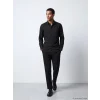 LCW BUSINESS Siyah Slim Fit Uzun Kollu Armürlü Erkek Gömlek