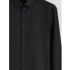 LCW BUSINESS Siyah Slim Fit Uzun Kollu Armürlü Erkek Gömlek