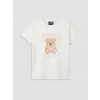LCW Kids Ekru Ayı Teddy Baskılı Kız Çocuk Kaprili Pijama Takımı