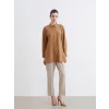 LCW Modest Bej Beli Lastikli Havuç Kesim Kadın Pantolon