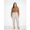 LCW Modest Bej Beli Lastikli Havuç Kesim Kadın Pantolon