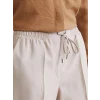 LCW Modest Bej Beli Lastikli Havuç Kesim Kadın Pantolon