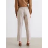 LCW Modest Bej Beli Lastikli Havuç Kesim Kadın Pantolon