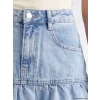 XSIDE Mavi Fırfırlı Mini Jean Etek