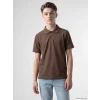 LCW Kids Kahverengi Polo Yaka Erkek Çocuk Pike Tişört