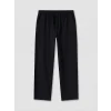 XSIDE Siyah Loose Fit Keten Görünümlü Erkek Pantolon