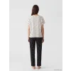 LCW DREAM Siyah Bisiklet Yaka Puantiyeli Kadın Pijama Takım