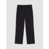 LCW DREAM Siyah Bisiklet Yaka Puantiyeli Kadın Pijama Takım