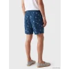LCW SWIMWEAR Lacivert Diz Hizası Boy Desenli Erkek Deniz Şortu