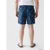 LCW SWIMWEAR Lacivert Diz Hizası Boy Desenli Erkek Deniz Şortu