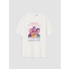 LCW Kids Ekru K-pop Demon Hunters Baskılı Kız Çocuk Şortlu Pijama Takım
