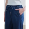 LCW Modest İndigo Beli Lastikli Wideleg Kadın Jean Pantolon