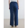 LCW Modest İndigo Beli Lastikli Wideleg Kadın Jean Pantolon