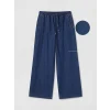 LCW Modest İndigo Beli Lastikli Wideleg Kadın Jean Pantolon