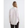 XSIDE Pembe Çizgili Poplin Kadın Gömlek