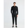 LCW BUSINESS Siyah Regular Fit Armürlü Erkek Gömlek