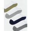 LCW ACCESSORIES Karışık Renk Bloklu Erkek Sneaker Çorap 5li