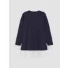 LCW EVERYDAY Mavi Soft Touch Oversize Kadın Sweatshirt Tunik
