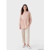 LCW Modest Pembe Büzgülü Kadın Müslin Tunik