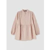 LCW Modest Pembe Büzgülü Kadın Müslin Tunik