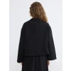 LCW Modest Siyah Şal Yaka Oversize Kadın Kimono