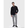 LCWAIKIKI Classic Siyah Regular Fit Keten Karışımlı Erkek Gömlek