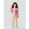 LCW Kids Pembe Bisiklet Yaka Payet İşlemeli Kız Çocuk Tişört