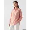 LCW Modest Pembe Çizgili Oversize Kadın Gömlek Tunik