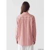 LCW Modest Pembe Çizgili Oversize Kadın Gömlek Tunik