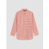 LCW Modest Pembe Çizgili Oversize Kadın Gömlek Tunik