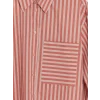 LCW Modest Pembe Çizgili Oversize Kadın Gömlek Tunik