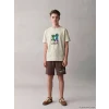 LCW Kids Bej Minecraft Baskılı Erkek Çocuk Şortlu Takım