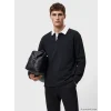LCW Vision Lacivert Polo Yaka Erkek Sweatshirt