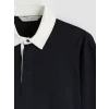 LCW Vision Lacivert Polo Yaka Erkek Sweatshirt