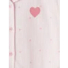 LCW Kids Pembe Gömlek Yaka Kız Çocuk Şortlu Pijama Takımı