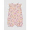 LCW baby Bej Baskılı Kız Bebek Tulum 2li