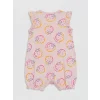LCW baby Bej Baskılı Kız Bebek Tulum 2li