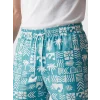 LCW SWIMWEAR Turkuaz Kısa Boy Desenli Erkek Deniz Şortu