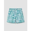 LCW SWIMWEAR Turkuaz Kısa Boy Desenli Erkek Deniz Şortu
