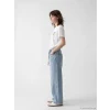 XSIDE Mavi Beli Lastikli Wideleg Kadın Jean Pantolon