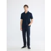 LCWAIKIKI Classic Lacivert Dar Kalıp Gabardin Erkek Chino Pantolon