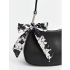 LCW ACCESSORIES Siyah Fular Aksesuarlı Kadın Omuz Çantası
