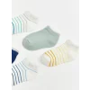 LCW baby Yeşil Erkek Bebek Patik Çorap 5li