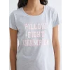 LCW DREAM Pembe Bisiklet Yaka Baskılı Kadın Şortlu Pijama Takımı
