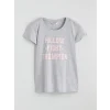 LCW DREAM Pembe Bisiklet Yaka Baskılı Kadın Şortlu Pijama Takımı