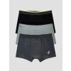 LCW Kids Gri Erkek Çocuk Boxer 3lü