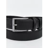 LCW ACCESSORIES Siyah Deri Görünümlü Erkek Kemer