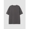 LCW Kids Gri Loose Fit Baskılı Kız Çocuk Tişört