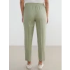 LCW Modest Haki Beli Lastikli Havuç Kesim Kadın Pantolon